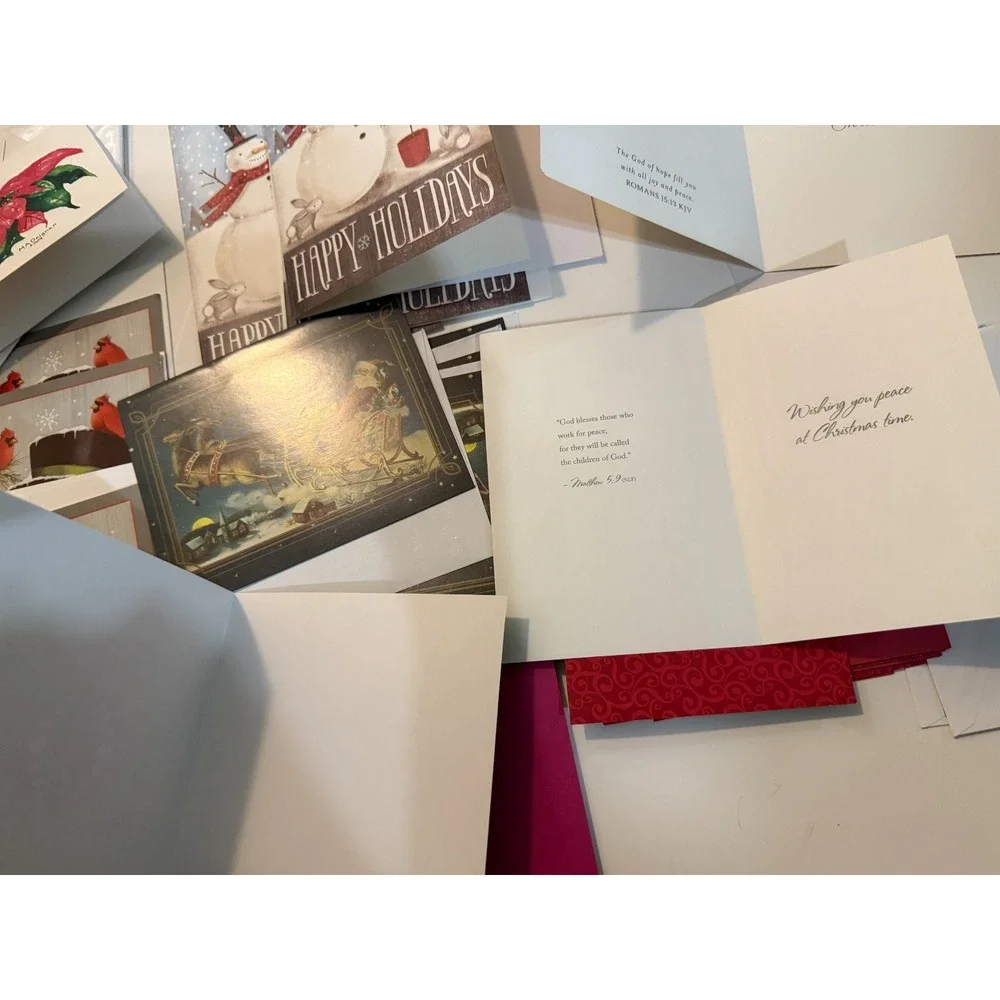 Lot 26 Assorted Christmas Greeting Cards‎ Unused with Envelopes plus extra Xmas